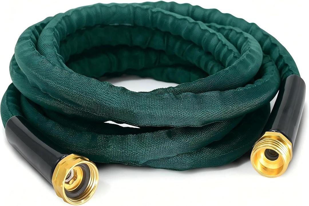 15FT Garden Hose, Flexible Water Hose for Outdoor Use, Durable and Leak-Proof Utility Hose, Heavy-Duty Short Hose for Patio, Car Washing and Daily Cleaning