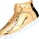 APTESOL Unisex LED Shoes High Top Light Up Sneakers for Women Men, Size 37