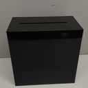 UNIQOOO Black Acrylic Wedding Card Box with Slot, Thick DIY Large 10x10x5.5 inch w/No Print, Wedding Receptions Wishing Well Money Box, Birthday, Memory Box, Suggestion Boxes, Acrylic Ballot Box