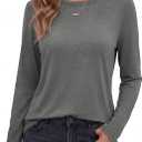 GAYHAY Long Sleeve Shirts for Women - School Outfits Fall Clothes Casual Tops Loose Fit Tees Fashion Clothing 2026 Medium
