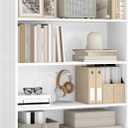 VASAGLE Custos Collection - Bookshelf, 4-Tier Bookcase, Book Shelf, Open Storage Shelf, 9.4 x 31.5 x 42.5 Inches, for Living Room, Home Office, Dining Room, Cloud White ULBC174W01