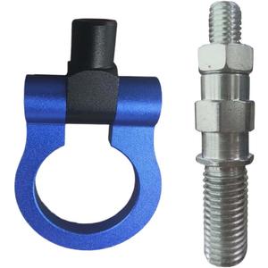 Car Front Bumper Tow Hook, Waterproof Screw-on Trailer Pull Ring, Car Exterior Decoration Sticker, Universal Bumper Trailer Tow Hook Accessories for Car Truck SUV - Only for Decoration (Blue)