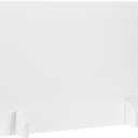 PATIKIL Desk Dividers 24" x 16", 1 Pack Desk Privacy Panel Freestanding Noise Reducing Partition Acoustic Panel with 4Pcs Support Feet for Testing Office Home Library, Pure White Style C