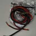 2 AWG Battery Cable 3FT 2 Gauge Pure Copper Battery Inverter Cables with 3/8 in Lugs Both Ends Power Inverter Wire Set for Automotive Solar Power Inverter Marine Boat RV Car Motorcycle (2pcs)