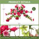 Homsunny Artificial Fake Flowers for Outdoor, 2PCS Realistic Fake Outdoor Flowers Plants, UV Resistant Silk Faux Flower for Outside Front Door Porch Planters Patio Yard Garden Window