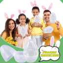 18 Pack 8 Inch Plastic Jumbo Easter Eggs White Transparent Fillable Eggs for Hunt Easter Theme Party Supplies