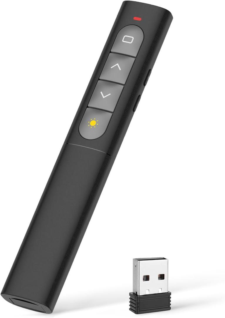 PowerPoint Clicker Presenter 2.4GHz Wireless Presenter Pointer Open Hyperlinks Slide Volume Control