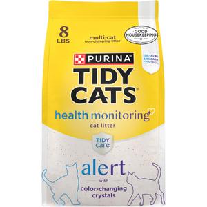 Purina Tidy Cats Tidy Care Alert Cat Health Monitoring Non Clumping Cat Litter with Silica Crystals - 8 Pound (Pack of 1)