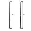 Round 5/8" *44" Hollow Metal Staircase Balusters Matt Black, 10 Pcs/Pack (5Pcs Plain with Single Brass Ball + 5Pcs Plain Double Brass Ball), Wrought Iron Balusters for Interior Stair Railing.