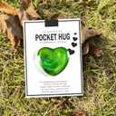 AGLOO 3Pcs Pocket Hug Heart with Card Greeting Cards Pocket Hug Token for Friends, Family, Classmates, Students, & Colleagues Relationship Gift for Distant Social Presents (Hearts)