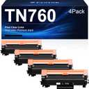 Compatible TN760 Toner Cartridge Replacement for Brother TN 760 TN-760 TN730 TN-730 High Yield for DCP-L2550DW HL-L2350DW HL-L2370DW HL-L2370DWXL HL-L2395DW MFC-L2710DW Printer - 4 Black