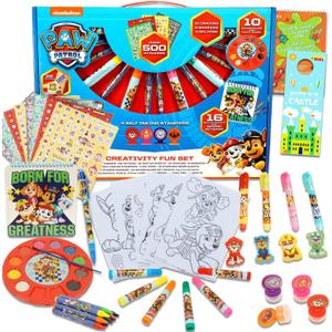 Paw Patrol Stationery Set - Bundle with Art Kit with Coloring Pages, Stickers, Tattoos, Stampers, Pencils, More | Chase, Marshall, Skye Activity Kit