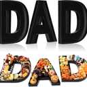 Mifoci 13. 7" Dad Cardboard Letter Set for Charcuterie Father's Day Party Birthday Gift and Anniversary Black Fillable Paper Mache Chocolate Candy