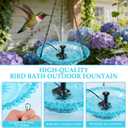 Hanging Bird Bath Fountain, Cascading Outdoor Water Fountain with USB, Hanging Bird Bath with Flowing Water, for Gardens, Lawns, Patios, Eaves, Courtyards