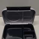 Bento Box for Kids, Kids Bento Lunch Box with Built-in Ice Pack for School,3 Compartments Leak Proof Lunch Container with Utensils for Girl Boy; BPA Free, Microwave & Dishwasher Safe, 44oz (Black)