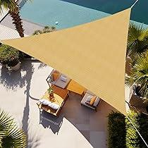 Shade&Beyond Triangle Sun Shade Sail 12'X12'X12' Permeable Canopy Light Grey for Patio Garden Yard Deck Pergola