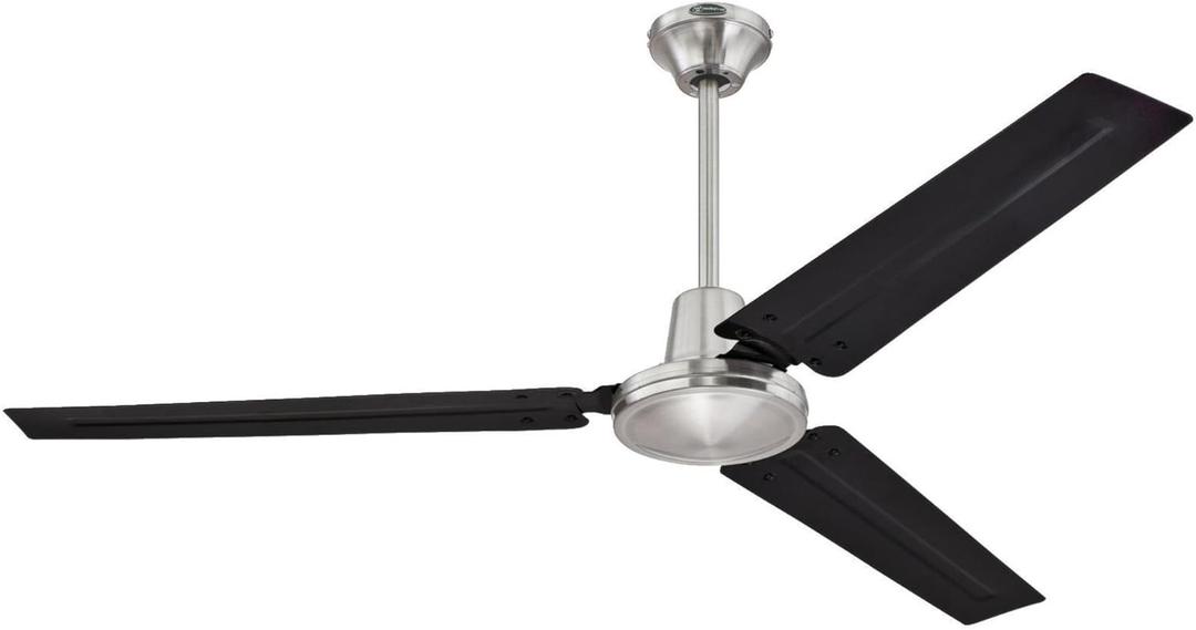 Westinghouse 7800300 Jax Ceiling Fan, 56-Inch, Brushed Nickel Black Blades