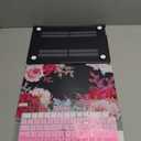 CISSOOK Laptop Cover, Hard Shell Case with Keyboard Cover for MacBook Air 13.6 inch M3 A3113 & M2 A2681, Gorgeous Flowers