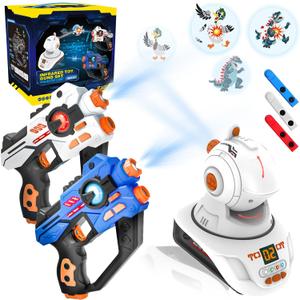 HISTOYE Laser Tag Guns Set of 2 with Projector Lazer Shooting Game for Kids Teens Adults with Digital LED Score Display Birthday Easter Toys for 6 7 8 9 10 11 12+Year Old Boys Girls
