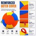 Herding Ball for Dogs, 18 Inch Upgraded Dog Push & Chase Ball with Thickened Bite & Tear Resistant Cover, Burst-Resistant Inner Ball, Outdoor Exercise Toy for Active Dogs, Multi-Color, Medium