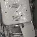 Vaunn Medical Deluxe Spa Shower Chair with Arms and Back, Bath Seat for Seniors, 350 lbs Max Weight, White With Light Gray Arms