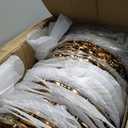 50 Pcs Antique Gold Charger Plates Bulk 13 Inch Embossed Rim Plastic Round Decorative Vintage Plates Charger for Dinner Wedding Party Event Table Setting Decoration (Vintage)