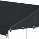 Outdoor Dog Kennel Cover 10'W x 10'L Made of 600D Waterproof Oxford Cloth- Black ReplacementWithout Frame