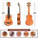MORSE Concert Ukulele Mahogany 23 Inch Ukelele with Gig Bag Strap Nylon String Tuner Picks
