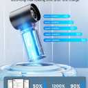 2025 Portable Mini Handheld Fan, Powerful Turbo 80000RPM High Speed, [18H Max Cooling Time] 5 Speeds Rechargeable Personal Mini Small Pocket Fan with lanyard for Travel, Outdoor (Black)