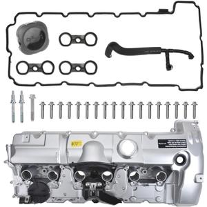 MITZONE N52 N51 Aluminum Valve Cover Kit Compatible with BMW E82 128i, E9X 323i 328i E60 528i E70 X5 3.0si E83 X3 E85 Z4 E89 Z4 F10 528i
