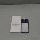 Magnetic Case for iPhone 17 with Slide Camera Cover, MagSafe Compatible, Clear Back Panel Never Yellowing, Strong Magnets, Aesthetic Shockproof Soft Silicone Edge Wireless Charging Phone Case Cover, Blue