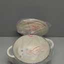 Enameled Cast Iron Dutch Oven - Umite Chef 5QT Pot with Lid & Cotton Potholders - Heavy-Duty Cookware for Bread Baking, Braising, Stews, Roasting(Cream White)