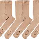 Stelle Girls Women Ballet Dance Convertible Tights Ultra Soft Pro Transition Tights (8-10 Years, 3-pack-tan)