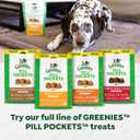 Greenies Pill Pockets for Dogs Large Size, Dog Treat Pouch for Capsule Medication, Chicken Flavor, (6) 7.9 oz. Pouches (EXP 12/16/26)