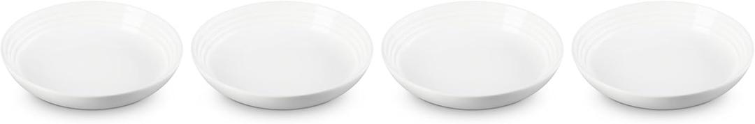 Le Creuset Stoneware Set of 4 Pasta Bowls, 8.5" each, White