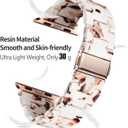 Resin Watch Bands with Case Compatible with Apple Watch Band 40mm 41mm 44mm 45mm Women Watch Strap with Glitter Bling Protective Cover Wristband for iWatch Series 8 7 SE SE2 6 5 4, Nougat White 40mm