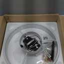 VOLISUN Modern Ceiling Fans with Lights and Remote, 19.7in Low Profile Ceiling Fan Flush Mount, 3000K-6500K Dimmable Bladeless LED Fan Light, White Fandelier Ceiling Fans with Lights for Bedroom