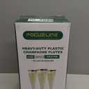 FOCUSLINE 100 Pack Plastic Champagne Flutes, 4.5 Oz Gold Rim Plastic Champagne Glasses, Disposable Clear Toasting Glasses Recyclable Champagne Cups for Wedding Party