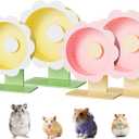 Hamster Wheel Super-Silent Hamster Exercise Wheels- Quiet Spinner Hamster Running Wheels with Adjustable Stand for Hamsters Gerbils Mice Or Other Small pet (Pink, Medium)