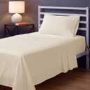 Sleepy Town Twin Size Bed Sheets - 3 Piece - Twin Sheet Set - Extra Soft, Comfy & Cooling - Easy Care - Shrinkage, Wrinkle & Fade Resistant - Brushed Microfiber - Deep Pocket Bed Sheets (Off White)