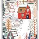 Aesthetic Christmas Village Trees and House Case for iPhone 14 Pro, Winter Silvan Snow Ground Cover for Girls Boys Women Men,Trendy TPU Bumper Cover Case for iPhone 14 Pro