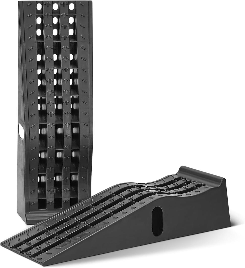 Amazon Basics Automotive Loading Ramp, Textured Traction Surface, Black, 2 Pack