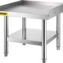 VEVOR Stainless Steel Equipment Grill Stand, 24 x 24 x 26 Inches Stainless Table, Grill Stand Table with Adjustable Storage Undershelf, Equipment Stand Grill Table for Hotel, Home, Restaurant Kitchen (24*24*24 Inch)