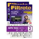Filtrete 20x25x4(SlimFit), AC Furnace Air Filter, MPR 1550 DP, Healthy Living Ultra Allergen Deep Pleat, 4-Pack, Fits Lennox & Honeywell Devices (exact dimensions 19.5 x 24.5 x 3.75)
