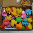 100Pcs Cruise Ducks Tags Kits Includes 30 Cruising Ducks with 30 Cruise Duckies Tags & 40 Rubber Bands Assorted Random Rubber Ducks for Cruise Ship Hiding Cruise Essentials 2026 Ducks