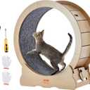 VEVOR Cat Exercise Wheel, Large Treadmill Wheel for Indoor Cats, 29.5 inch Wheel with Detachable Carpet and Cat Teaser for Running/Walking/Training, Suitable for Most Cats