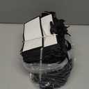 TKSBAG 50 PCS Small White Black Gift Bags with Handles, 6.43.15.1 Inch Thank You Bags with Bow Ribbon for Baby Shower, Bridal Shower, Wedding, Party Favors, Mother's Day