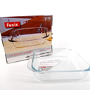 Fenix Square Glass Dish Bowl, 2.3L