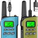 Walkie Talkies for Kids Rechargeable,Toys for Boys and Girls, 2 Pack Long Range 2-Way Radios, Birthday Gifts,Christmas Stockings, Outdoor Play, Family Games, Hiking Camping Gear