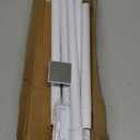 White Shower Curtain Rod 31-79 inches, Stainless Steel Shower Rod & Tension Rod, Adjustable Tension Shower Curtain Rod for Bathroom, Windows, Closet